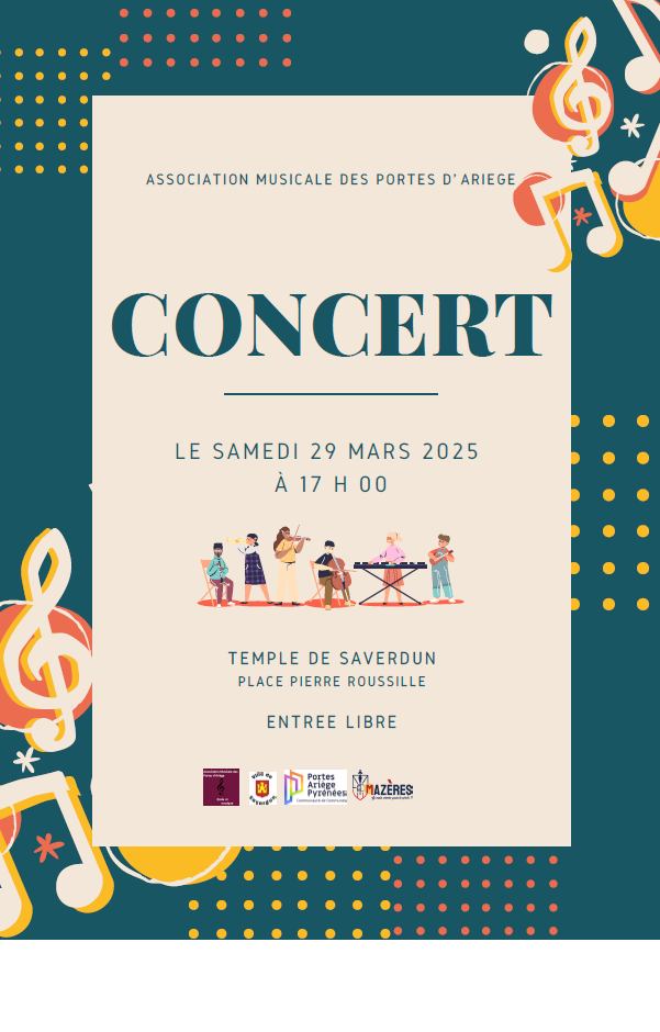 Concert - École de Musique des Portes d'Ariège au Temple de Saverdun