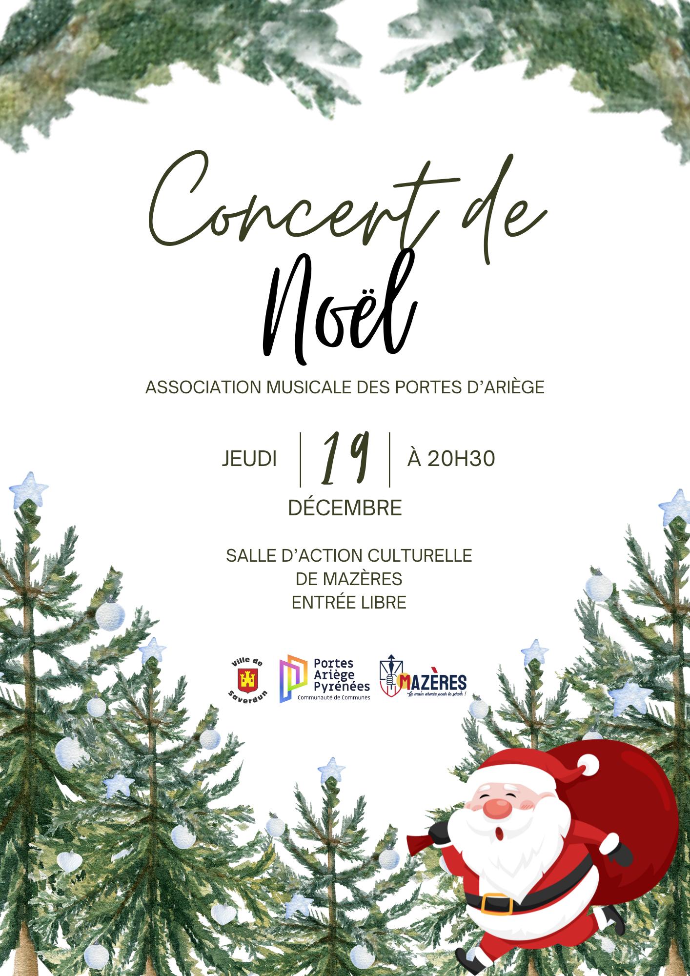 Concert de Noël 2024 - École de Musique des Portes d'Ariège à Mazères